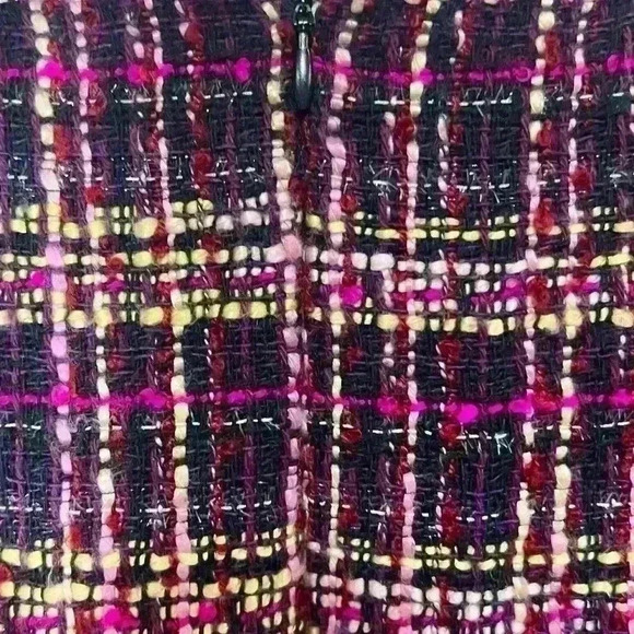 Nanette Lepore Plaid Tweet Above the Knee Fit And Flare Dress Sz 8 - Picture 6 of 11